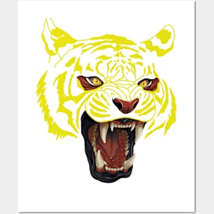 Yellow exotic tiger Posters and Art